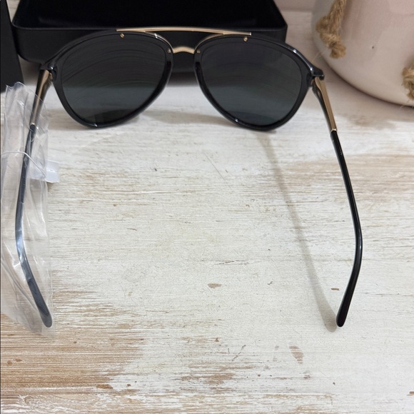 Versace Black and Gold Sunglasses - Picture 3 of 8